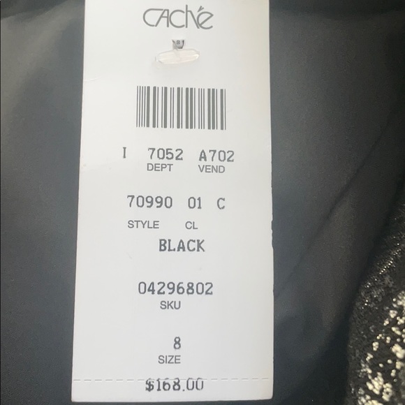 CACHE BLACK & SILVER CHAIN BLAZER BRAND NEW SZ 8 - Picture 12 of 12